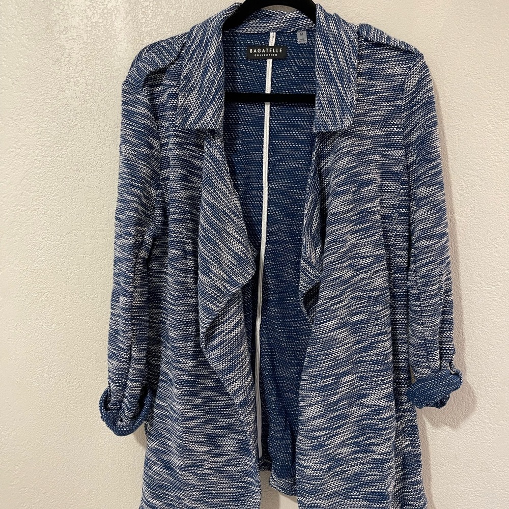 Bagatelle Cascade Front Cardigan/Jacket Size medium